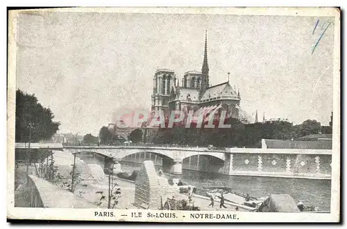 Cartes postales Paris Ile St Louis Notre Dame