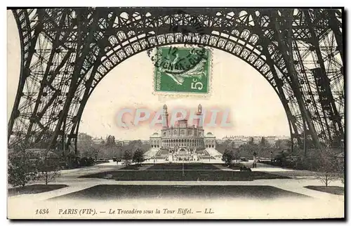 Ansichtskarte AK Paris Le Trocadero sous la Tour Eiffel