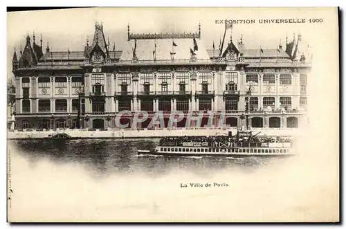 Cartes postales Expoistion Universelle de 1900 La Ville de Paris Bateau