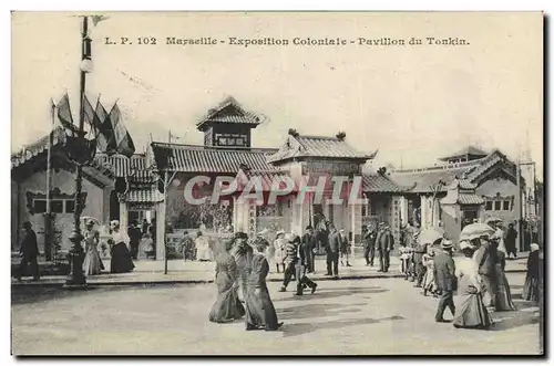 Cartes postales Marseille Exposition Coloniale Pavillon du Tonkin