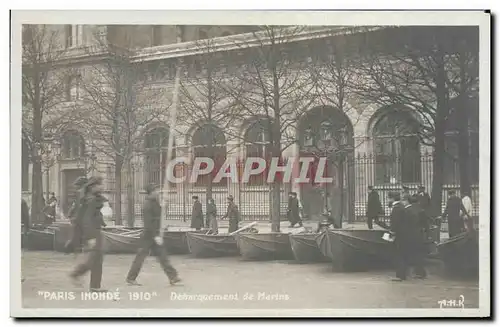 Cartes postales Paris Inonde Debarquement de Marins