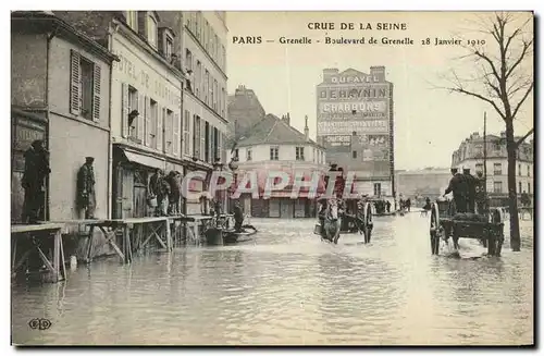 Cartes postales Crue de la Seine Paris Grenelle Boulevard de Grenelle