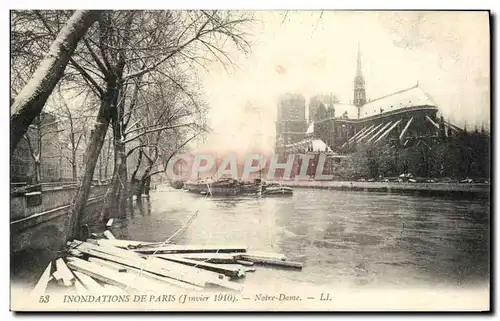 Ansichtskarte AK Inondations de Paris Notre Dame