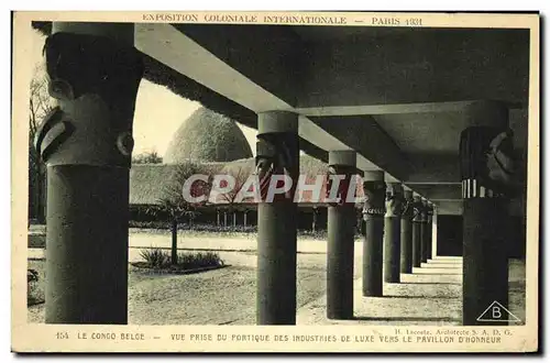 Cartes postales Exposition Coloniale Internationale Paris 1931 Le Congo Belge Vue prise du portique des indsutri