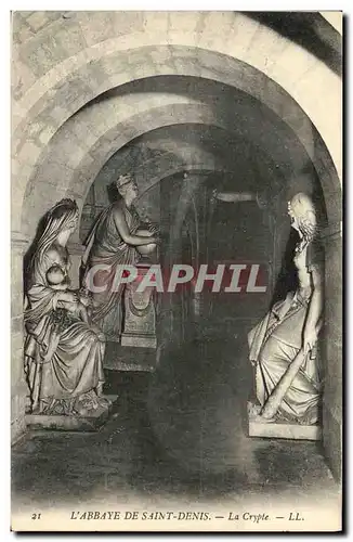 Cartes postales L Abbaye de Saint Denis La Crypte