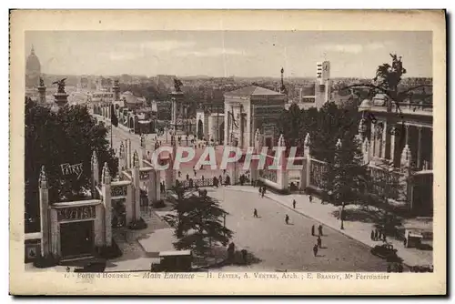 Cartes postales Porte d Honneur Main Entrance Paris Exposition des Arts decoratifs modernes