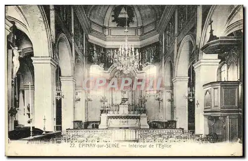 Ansichtskarte AK Epinay sur Seine Interieur de l Eglise