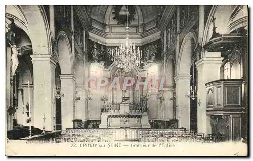 Ansichtskarte AK Epinay sur Seine Interieur de l Eglise