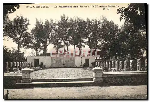 Ansichtskarte AK Creteil le Monument aux Morts et le Cimetiere Militaire