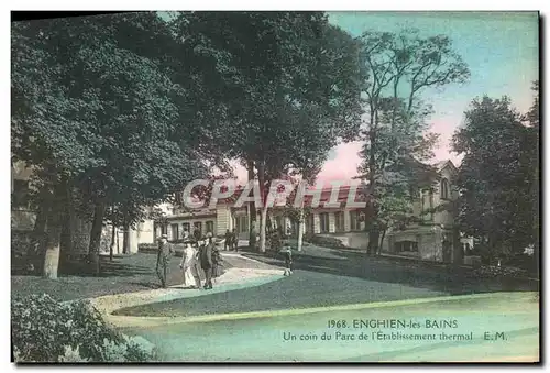 Ansichtskarte AK Enghien les Bains Un coin du Parc de l Etablissement thermal