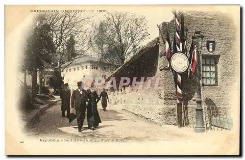 Cartes postales Exposition Universelle Paris 1900 Republique Sud Africaine La Ferme boer Afrique du Sud