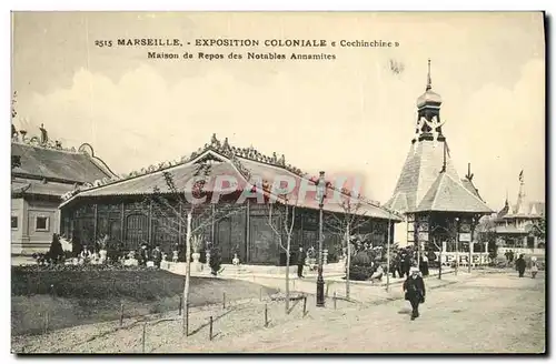 Ansichtskarte AK Marseille Exposition Coloniale Cochinchine Maison de Repos des Notables Annamites