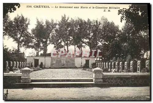 Ansichtskarte AK Creteil Le Monument aux Morts et le Cimetiere Militaire Militaria