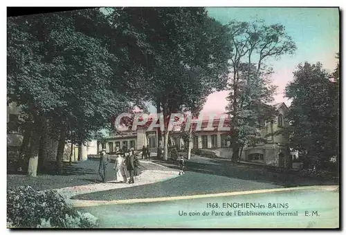 Ansichtskarte AK Enghien les Bains Un coin du Parc de l Etablissement thermal