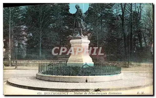 Ansichtskarte AK Montmorency Statue de Jean Jacques Rousseau