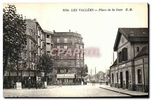 Ansichtskarte AK Les Vallees Place de la Gare