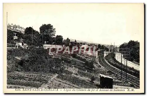 Ansichtskarte AK Saint Cloud Coteaux Ligne du Chemin de fer Avenue de Suresnes