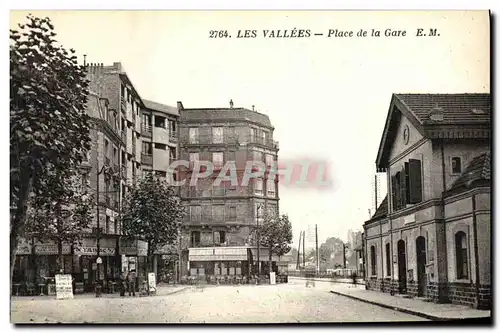 Ansichtskarte AK Les Vallees Place de la Gare