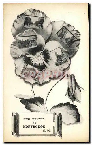 Cartes postales Une Pensee de Montrouge Fleur