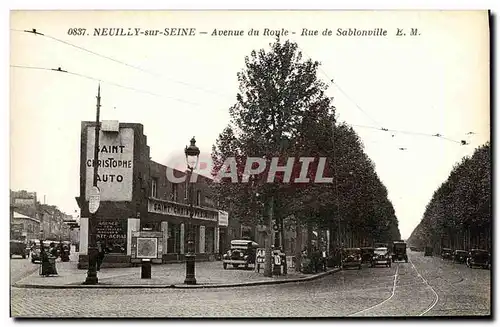 Cartes postales Neuilly sur Seine Avenue du royale Rue de Sablonville saint Christophe Auto