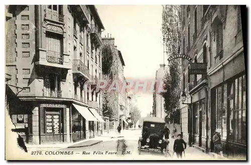 Cartes postales Colombes Rue Felix Faure Mercerie