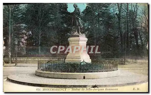 Ansichtskarte AK Montmorency Statue de Jean Jacques Rousseau