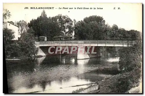 Cartes postales Billancourt Le Pont sur le Petit Bras de la Seine