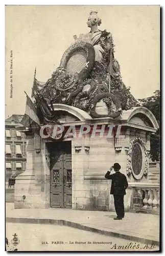 Cartes postales Paris La Statue de Strasbourg