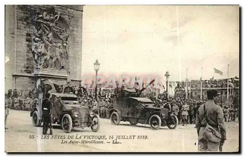 Ansichtskarte AK Les Fetes de la Victoire 14 Juillet 1919 Les autos mitrailleuses Tank