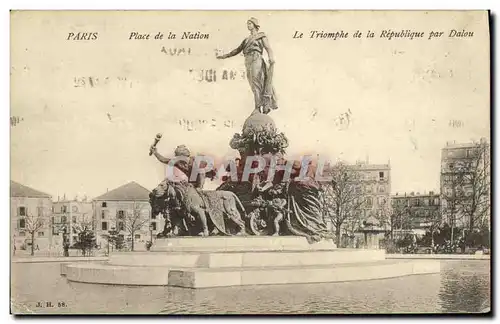 Cartes postales Paris Place de la Nation Le Triomphe de la Republique par Dalon