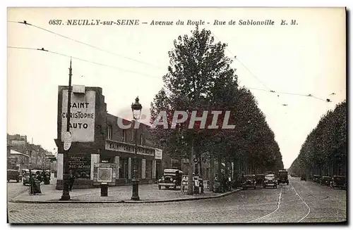 Cartes postales Neuilly sur Seine Avenue du Royle Rue de Sablonville Saint Christophe Auto