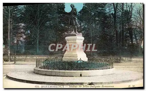 Cartes postales Montmorency Statue de Jean Jacques Rosseau