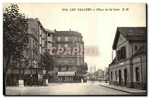 Ansichtskarte AK Les Vallees Place de la Gare