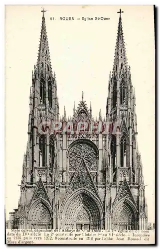 Cartes postales Rouen Eglise St Ouen