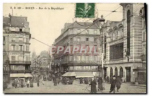 Cartes postales Rouen Rue de la Republique