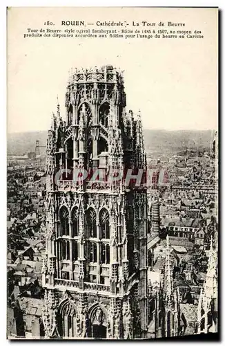 Cartes postales Rouen Cathedrale La Tour de Beurre