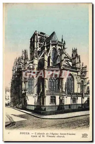 Cartes postales Rouen L Abside de l Eglise Saint Vincent