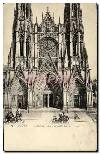 Cartes postales Rouen Le Grand Portail de Saint Ouen