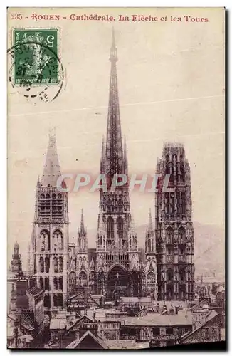 Cartes postales Rouen Cathedrale La Fleche et les Tours