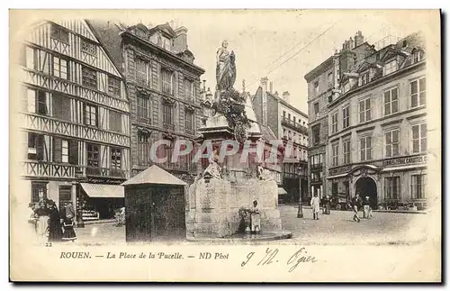 Ansichtskarte AK Rouen La Place de la Pucelle Jeanne d Arc