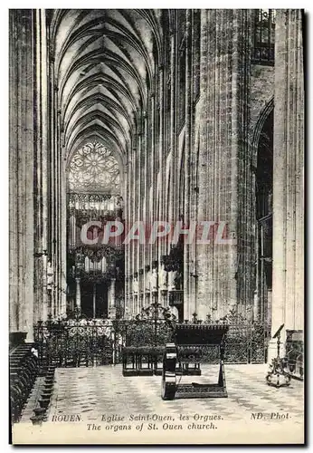 Cartes postales Rouen Eglise Saint Ouen les Orgues