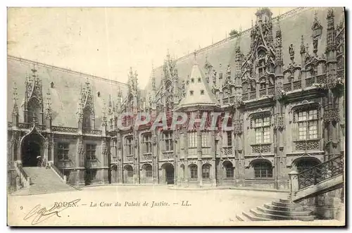 Ansichtskarte AK Rouen La Cour du Palais de Justice