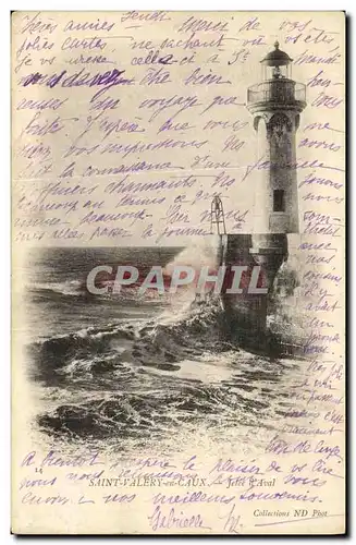 Ansichtskarte AK Saint Valery en Caux Jetee l Aval Phare