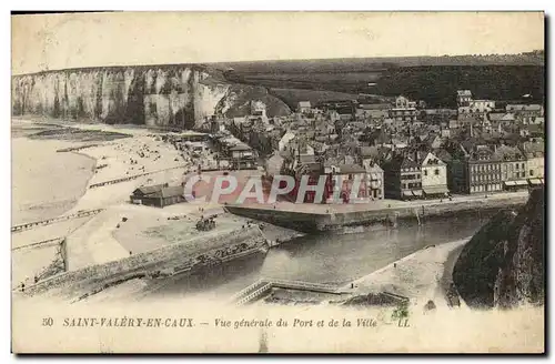 Cartes postales Saint Valery en Caux Vue generale du Port et de la Ville