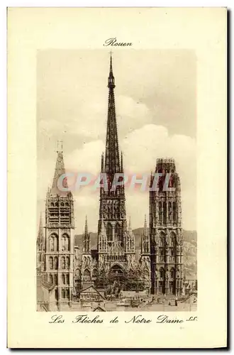 Cartes postales Rouen Les Fleches de Notre Dame