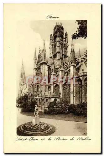 Ansichtskarte AK Rouen Saint Ouen et la Statue de Rollon