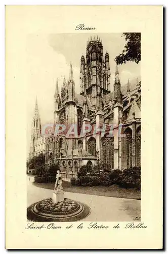 Cartes postales Rouen Saint Ouen et la Statue de Rollon