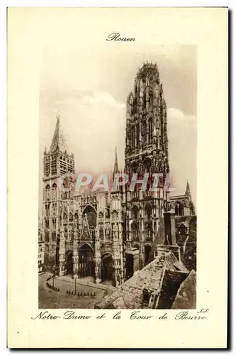 Cartes postales Rouen Notre Dame et la Tour de Beurre