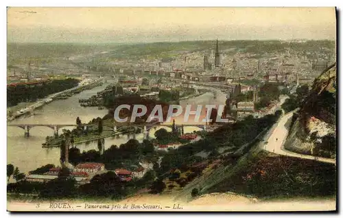 Ansichtskarte AK Rouen Panorama pris de Bon Secours