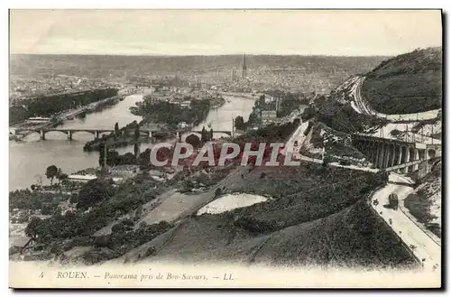 Cartes postales Rouen Panorama pres de Bon Secours